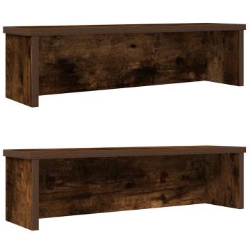 Stackable Kitchen Racks - Smoked Oak | 2 PCS - 60x15x16 cm