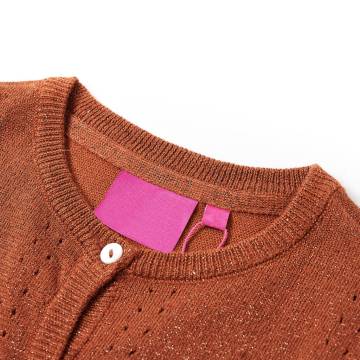 Kids' Cardigan Knitted Cognac - Stylish & Comfortable | HipoMarket