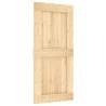 Sliding Door with Hardware Set - 95x210 cm Solid Pine Wood