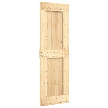 Sliding Door with Hardware Set | Solid Pine Wood 70x210 cm