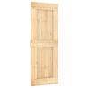 Solid Wood Pine Sliding Door with Hardware Set | 80x210 cm