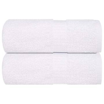 Guest Towels 2 pcs White 30x50 cm 360 gsm 100% Cotton