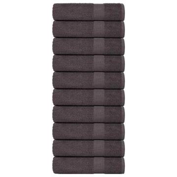 10 pcs Anthracite Shower Towels - Soft 100% Cotton | HipoMarket