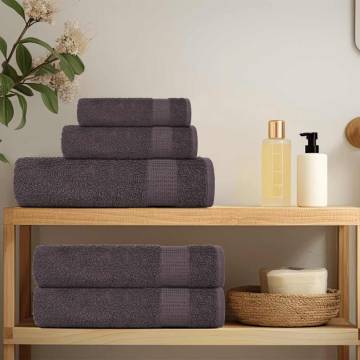 10 pcs Anthracite Shower Towels - Soft 100% Cotton | HipoMarket