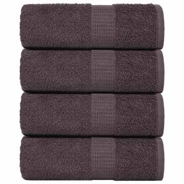 Washcloths Set - 4 pcs Anthracite 100% Cotton | HipoMarket