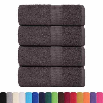 Washcloths Set - 4 pcs Anthracite 100% Cotton | HipoMarket