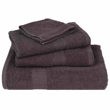 10 pcs Anthracite Bath Towels - 100% Cotton & Super Absorbent