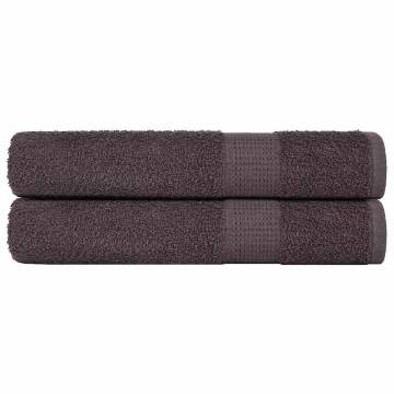 Sauna Towels 2 pcs Anthracite - 80x200 cm 100% Cotton