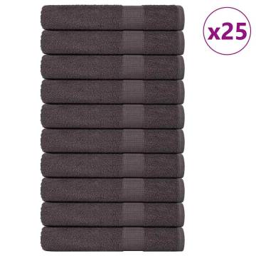 25 pcs Anthracite Towels 100x200 cm - 100% Cotton, 360 gsm