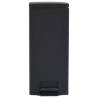 30L Black Stainless Steel Dustbin with Pedal - Anti-Fingerprint