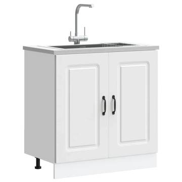 Kalmar White Sink Base Cabinet - 80x46x81.5cm | HipoMarket