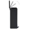 30L Black Stainless Steel Dustbin with Pedal - Anti-Fingerprint