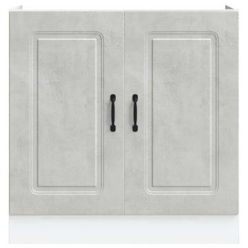 Kalmar Concrete Grey Sink Base Cabinet - 80x46 cm | HipoMarket