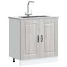  Sink Base Cabinet Kalmar Grey Sonoma 80x46x81.5 cm Engineered Wood Colour grey sonoma Quantity in Package 1 Model sink base cabinet 80 cm Number of 