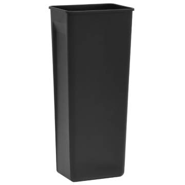 30L Black Stainless Steel Dustbin with Pedal - Anti-Fingerprint