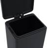 30L Black Stainless Steel Dustbin with Pedal - Anti-Fingerprint