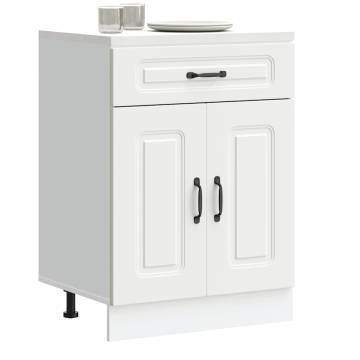 Kalmar White Engineered Wood Kitchen Base Cabinet | HipoMarket