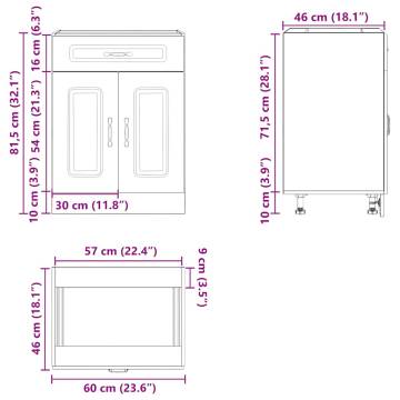 Kalmar White Engineered Wood Kitchen Base Cabinet | HipoMarket