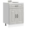  Kitchen Base Cabinet Kalmar Grey Sonoma Engineered Wood Colour grey sonoma Quantity in Package 1 Model kitchen base cabinet (2 doors 1 drawer) 60 cm Number of 