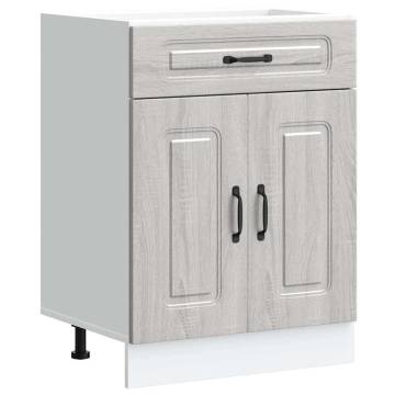 Kalmar Grey Sonoma Kitchen Base Cabinet | Hipomarket UK