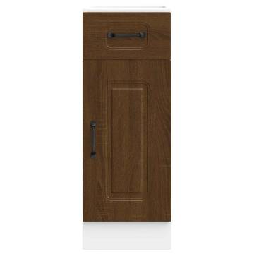 Kalmar Brown Oak Kitchen Base Cabinet | Space Optimizer