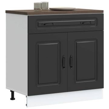 Kalmar Black Kitchen Base Cabinet - Engineered Wood Storage