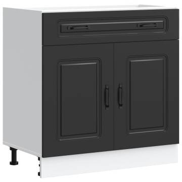 Kalmar Black Kitchen Base Cabinet - Engineered Wood Storage