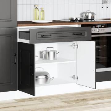 Kalmar Black Kitchen Base Cabinet - Engineered Wood Storage