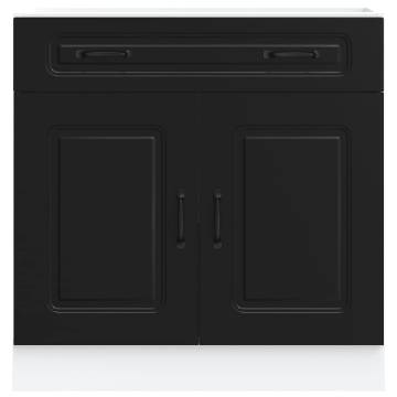 Kalmar Black Kitchen Base Cabinet - Engineered Wood Storage