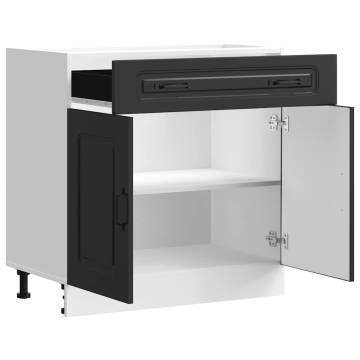 Kalmar Black Kitchen Base Cabinet - Engineered Wood Storage