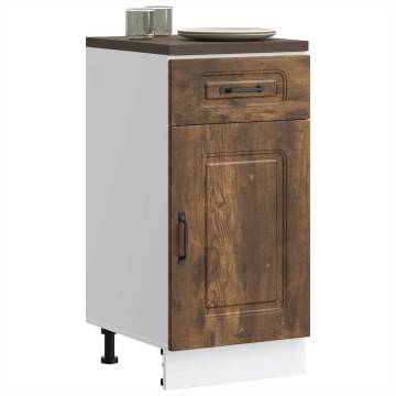 Kalmar Kitchen Base Cabinet - Smoked Oak Engineered Wood