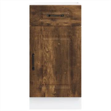 Kalmar Kitchen Base Cabinet - Smoked Oak Engineered Wood