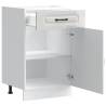 Kalmar High Gloss White Kitchen Base Cabinet | HipoMarket UK