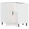 Kitchen Corner Base Cabinet Kalmar High Gloss White - Hipomarket