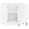 Kitchen Corner Base Cabinet Kalmar High Gloss White - Hipomarket