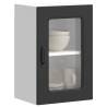  Kitchen Wall Cabinet with Glass Door Kalmar Black Engineered Wood Colour black Quantity in Package 1 Model wall glass cabinet 40 cm Number of 