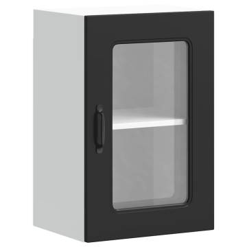 Kalmar Black Kitchen Wall Cabinet with Glass Door - HipoMarket