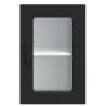 Kalmar Black Kitchen Wall Cabinet with Glass Door - HipoMarket