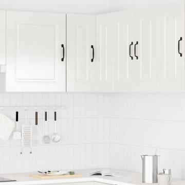 Kalmar High Gloss White Kitchen Wall Corner Cabinet | Hipo Market