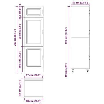 Kalmar White Kitchen Cupboard - Stylish Storage Solution