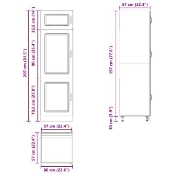 Kalmar Grey Kitchen Cupboard - Durable & Spacious Storage