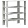 Elegant Concrete Grey Shoe Rack - 61x32x70 cm | HipoMarket