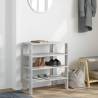 Elegant Concrete Grey Shoe Rack - 61x32x70 cm | HipoMarket