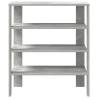 Elegant Concrete Grey Shoe Rack - 61x32x70 cm | HipoMarket