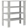 Elegant Concrete Grey Shoe Rack - 61x32x70 cm | HipoMarket