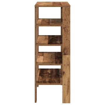 Elegant Shoe Rack in Old Wood - 61x32x87.5 cm