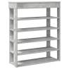 Stylish Shoe Rack in Concrete Oak | 80x30x98 cm | Hipomarket