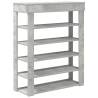 Stylish Shoe Rack in Concrete Oak | 80x30x98 cm | Hipomarket