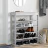 Shoe Rack Grey Sonoma - Durable Engineered Wood Storage