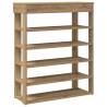 Elegant Artisan Oak Shoe Rack 80x30x98 cm | HipoMarket